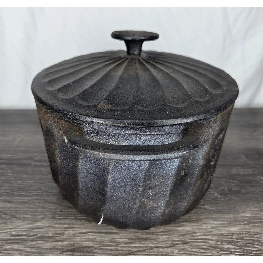 Paula Deen Cast Iron Oval Dutch Oven Roasting Casserole & Lid 11.5” x 8.5” 5 QT